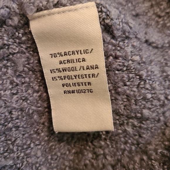 ECI New York Woman's Long Sleeve Two Button Sweater, Size: Small Color: Grey - Picture 9 of 10
